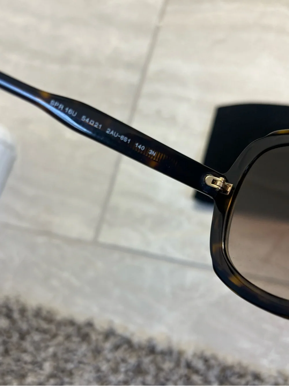 Prada Tortoiseshell Frame Brown-Black Lens Women's Sunglasses